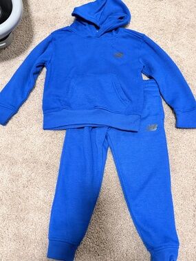 New Balance Bright Blue Kids Hoodie & Joggers Set